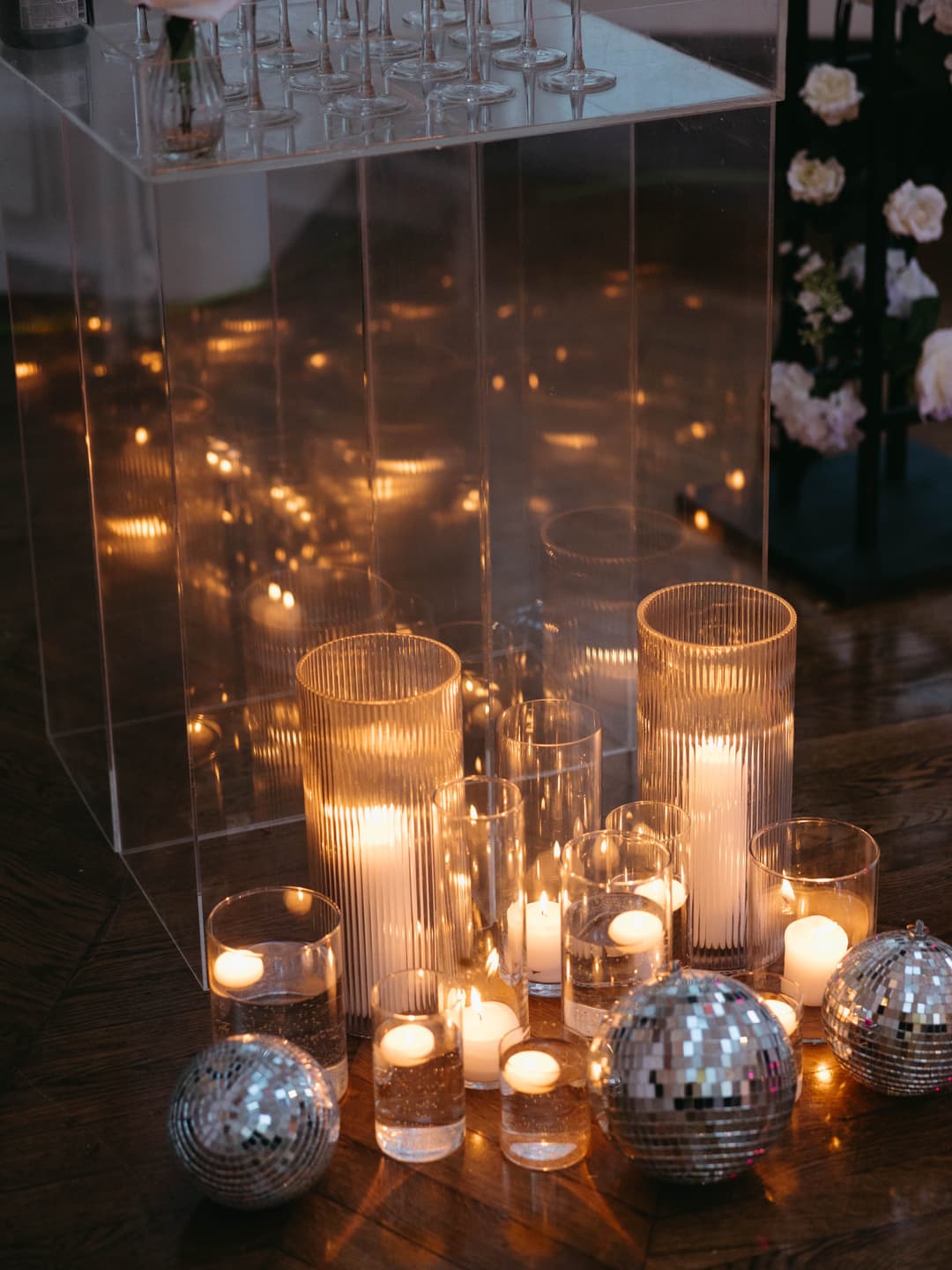 Decorative styling and atmospheric wedding details